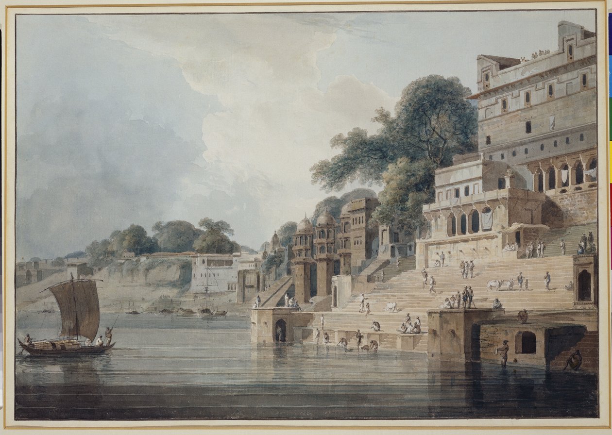 Dasasvamedha Ghat, Benares od Thomas Daniell