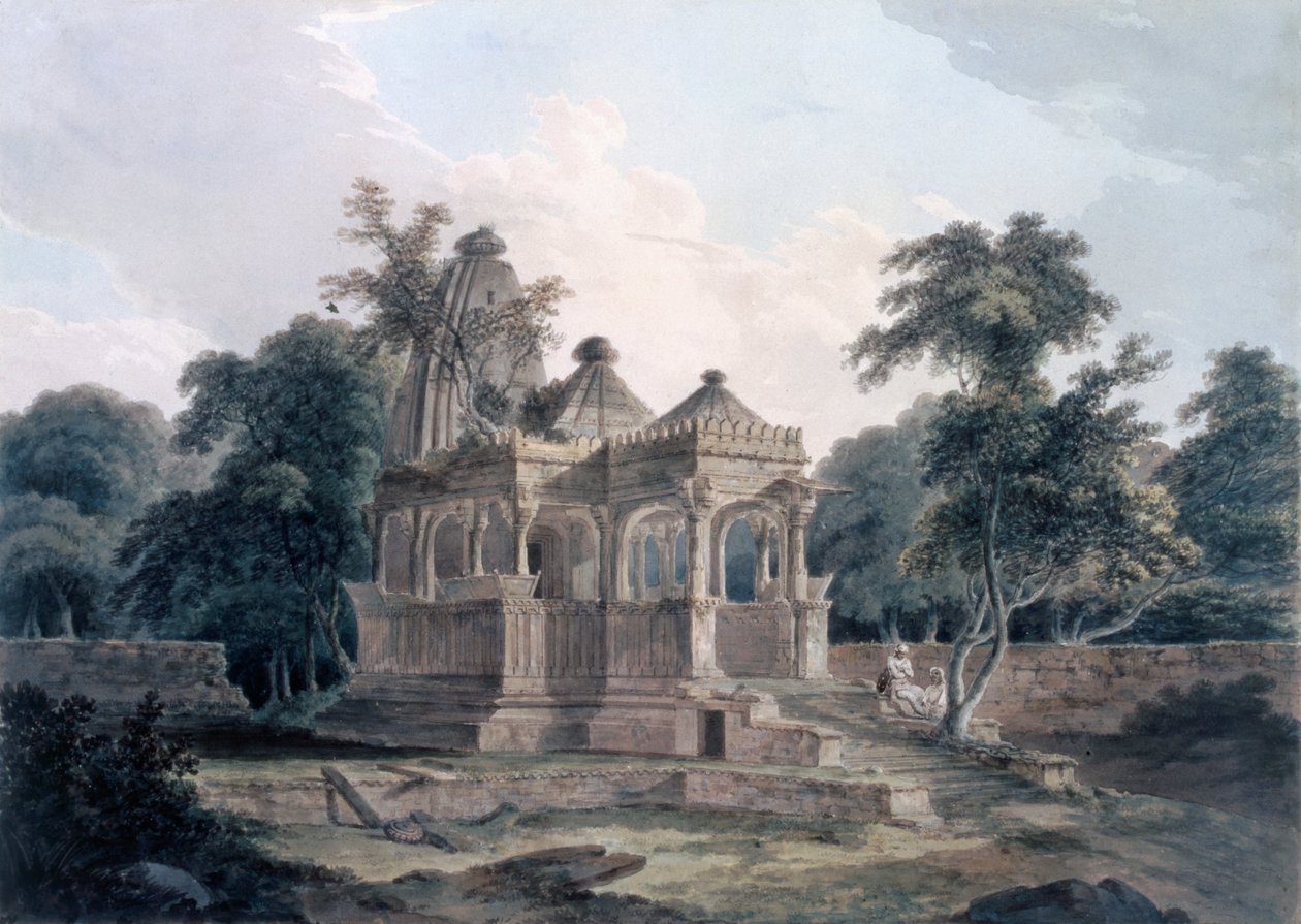 Hinduistický chrám v pevnosti Rohtas, Bihar, Indie, c1790. od Thomas Daniell