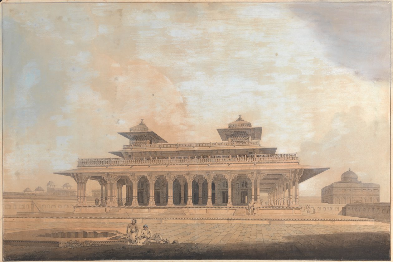 Část paláce v Allahabad od Thomas Daniell