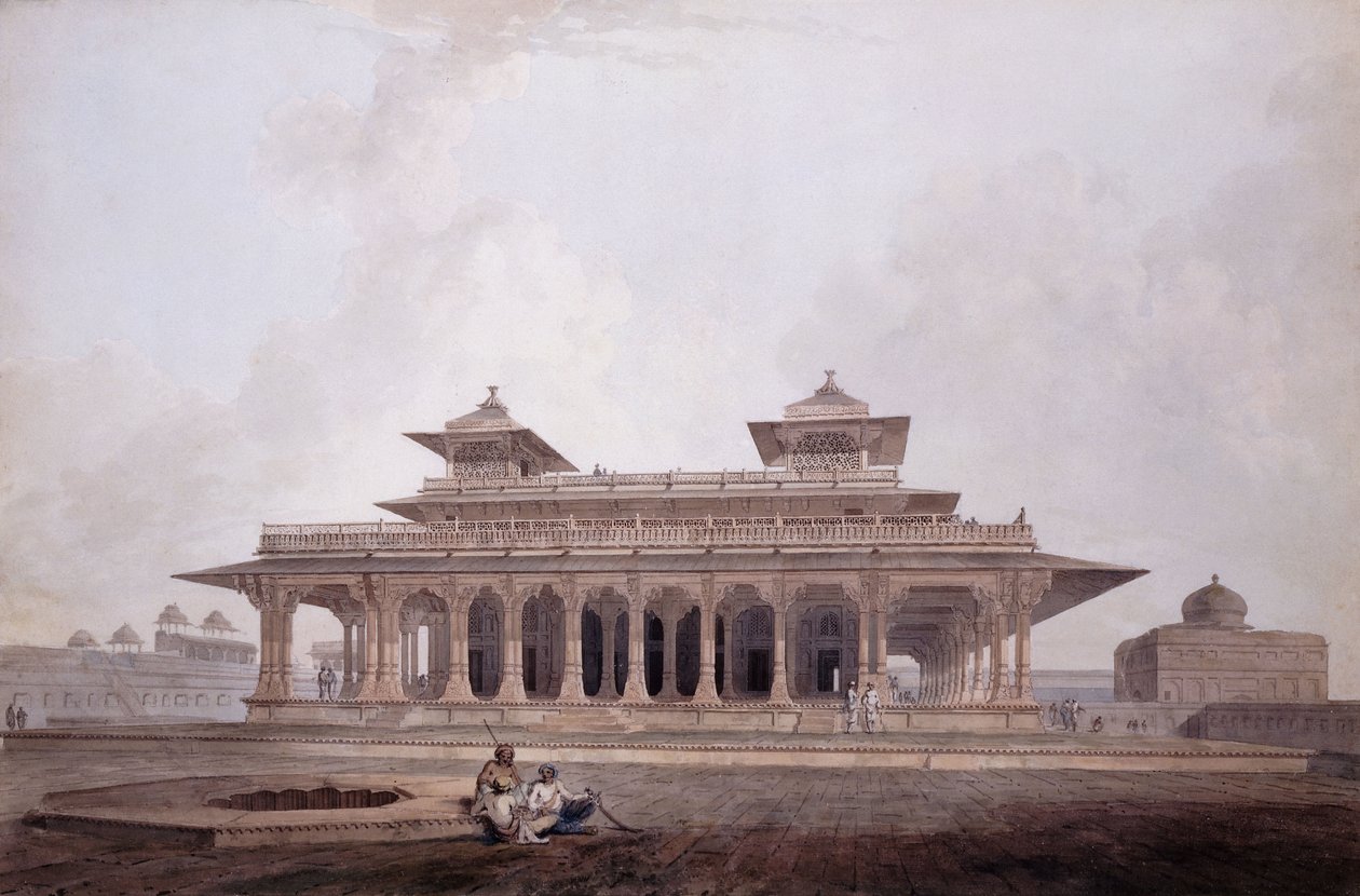 Část paláce v pevnosti Allahabad, od Thomas Daniell
