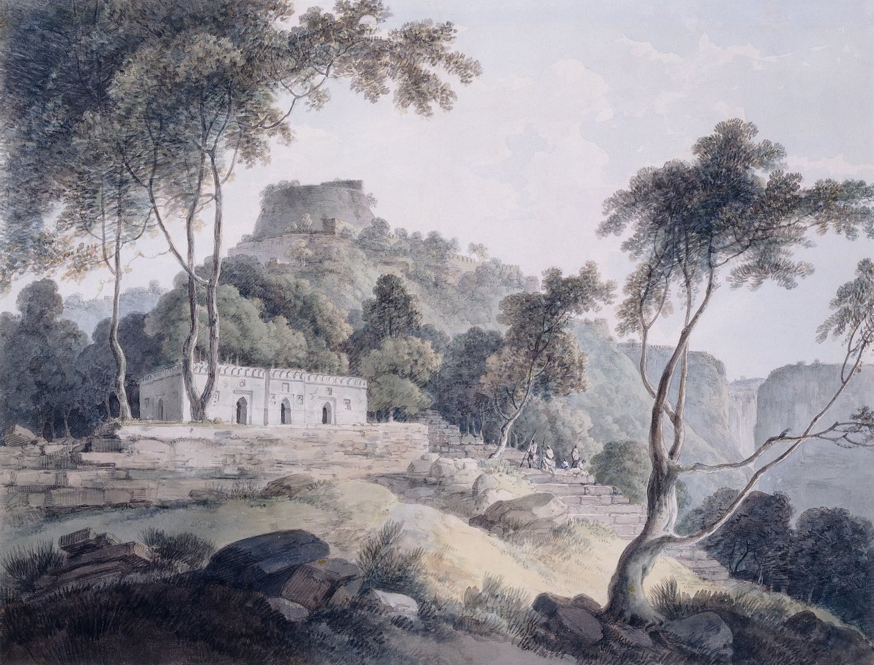 Rajghat, Rohtasgarh, Bihar, od Thomas Daniell