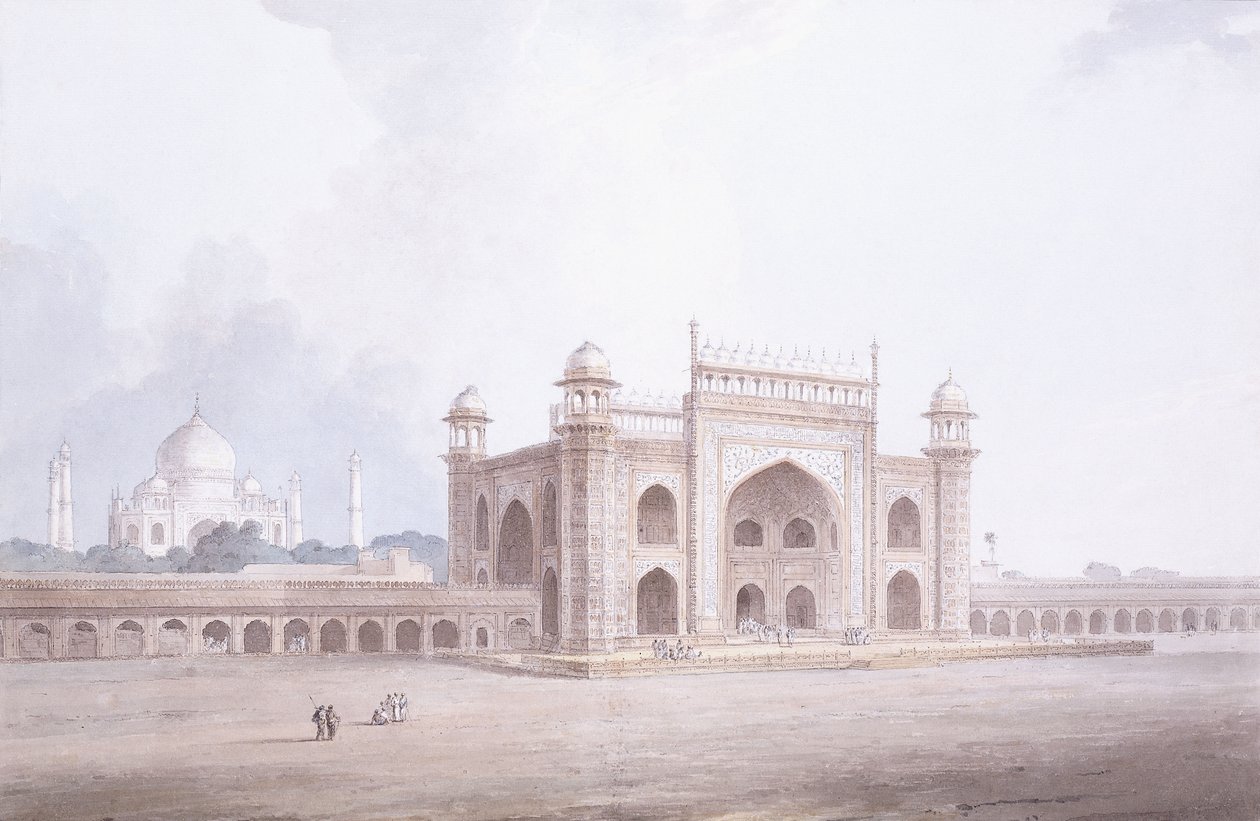Brána Taj Mahal, Agra, Uttar Pradesh, od Thomas Daniell