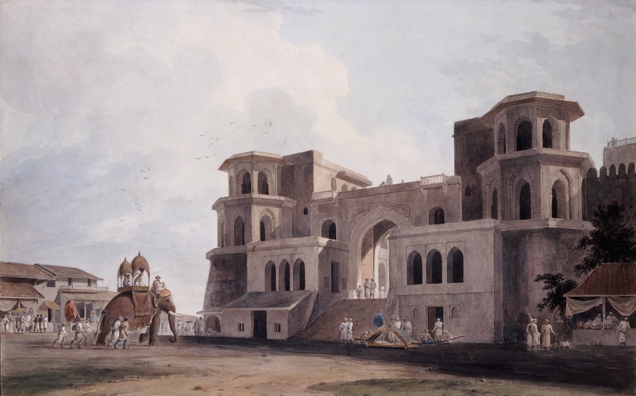 Brána Panch Mahal, Lucknow, Uttar Pradesh, c. 1789 od Thomas Daniell