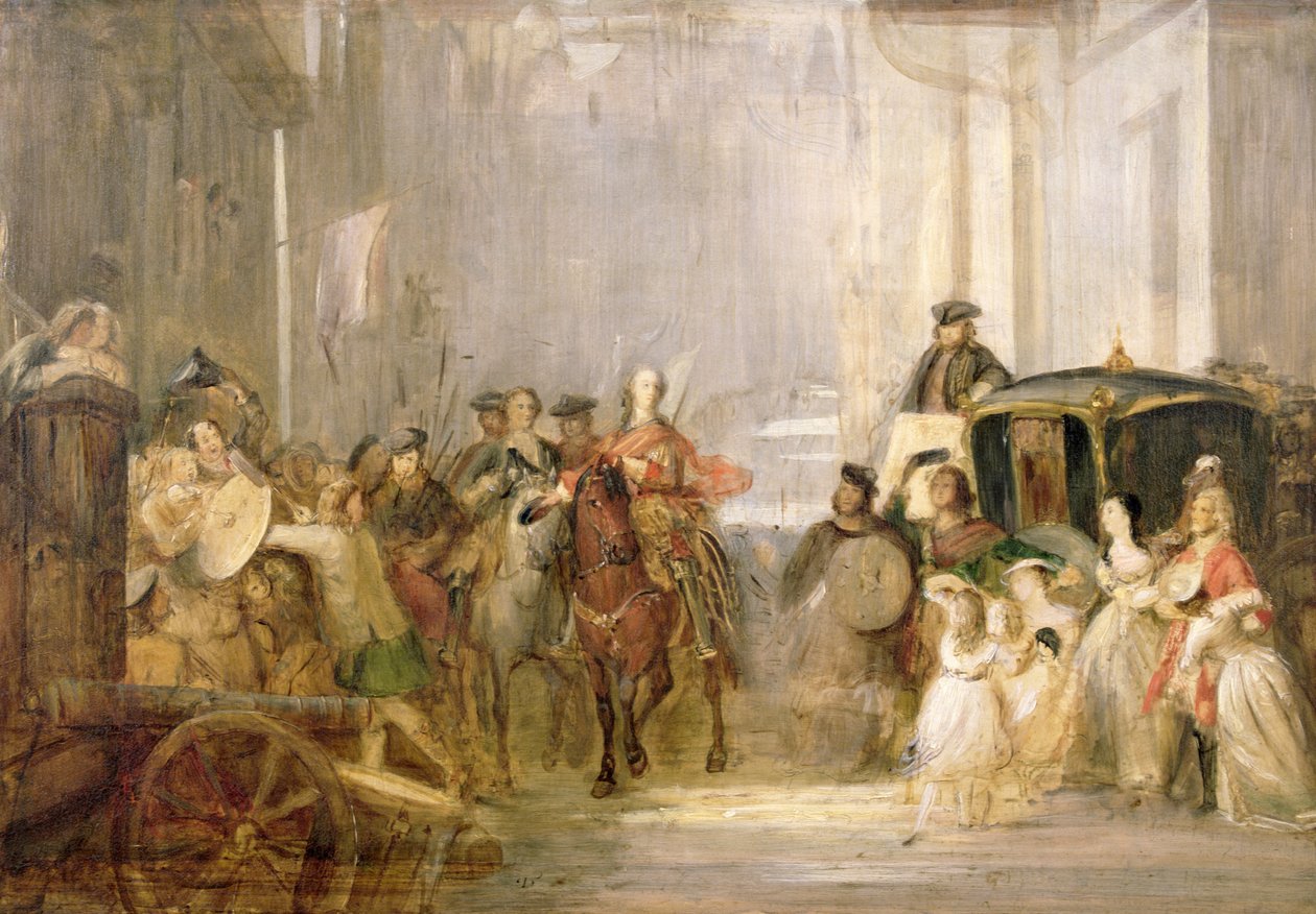 Princ Charles Edward Stuart (1720-88) Vstup do Edinburghu (viz 105437) od Thomas Duncan