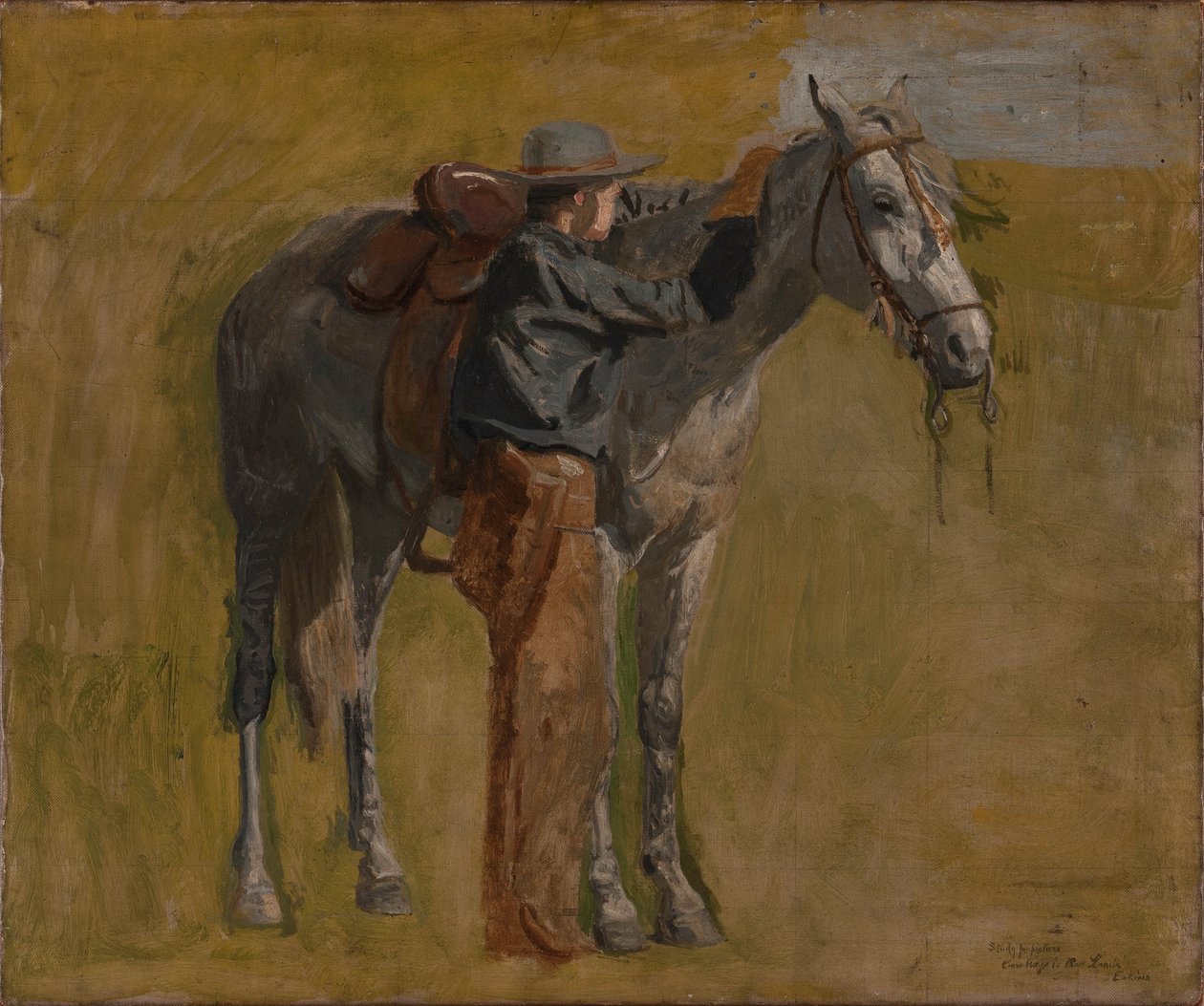 Kovboj: studie pro Kovboje v Badlands od Thomas Eakins