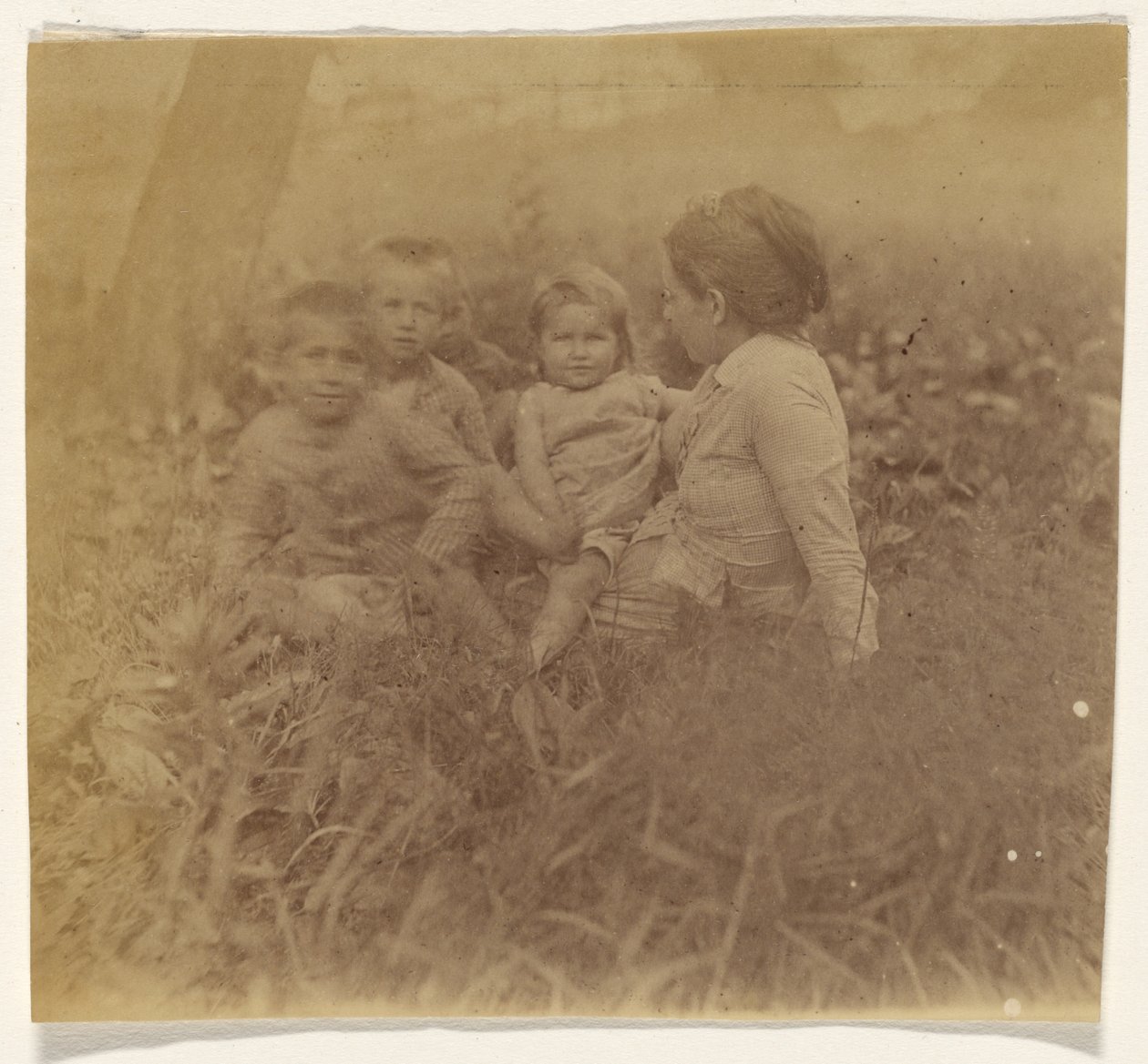 [Frances Eakins Crowellová a čtyři z jejích dětí] od Thomas Eakins