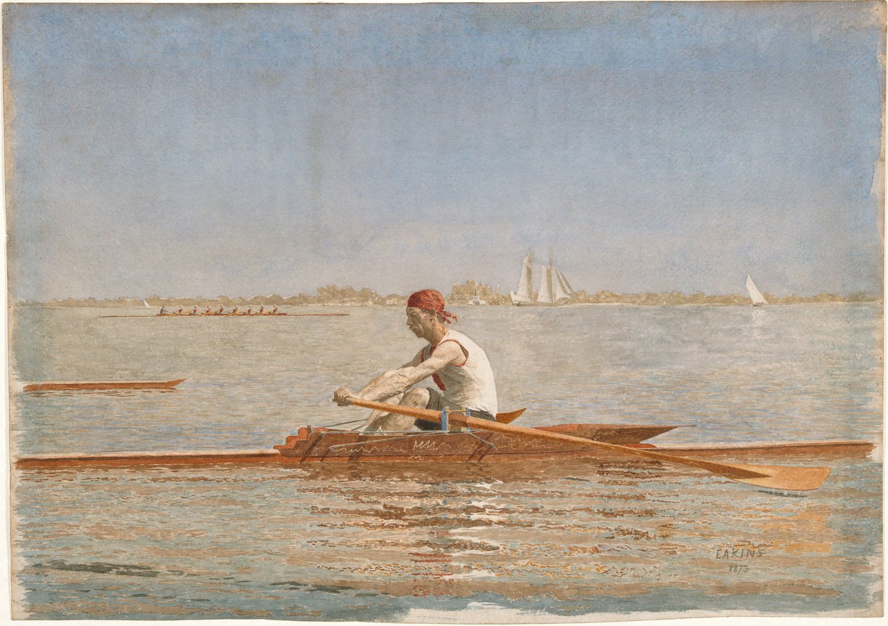 John Biglin ve skifu od Thomas Eakins
