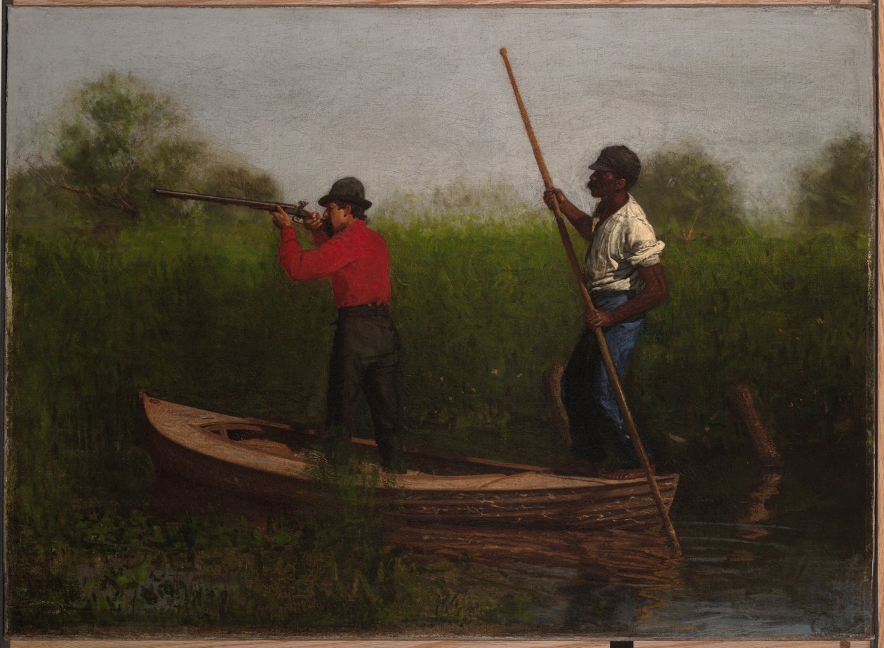 Lov chřástalů na řece Delaware od Thomas Eakins