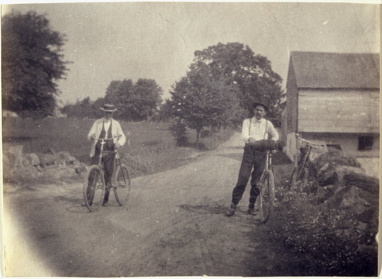 Samuel Murray a Benjamin Eakins na jízdních kolech od Thomas Eakins