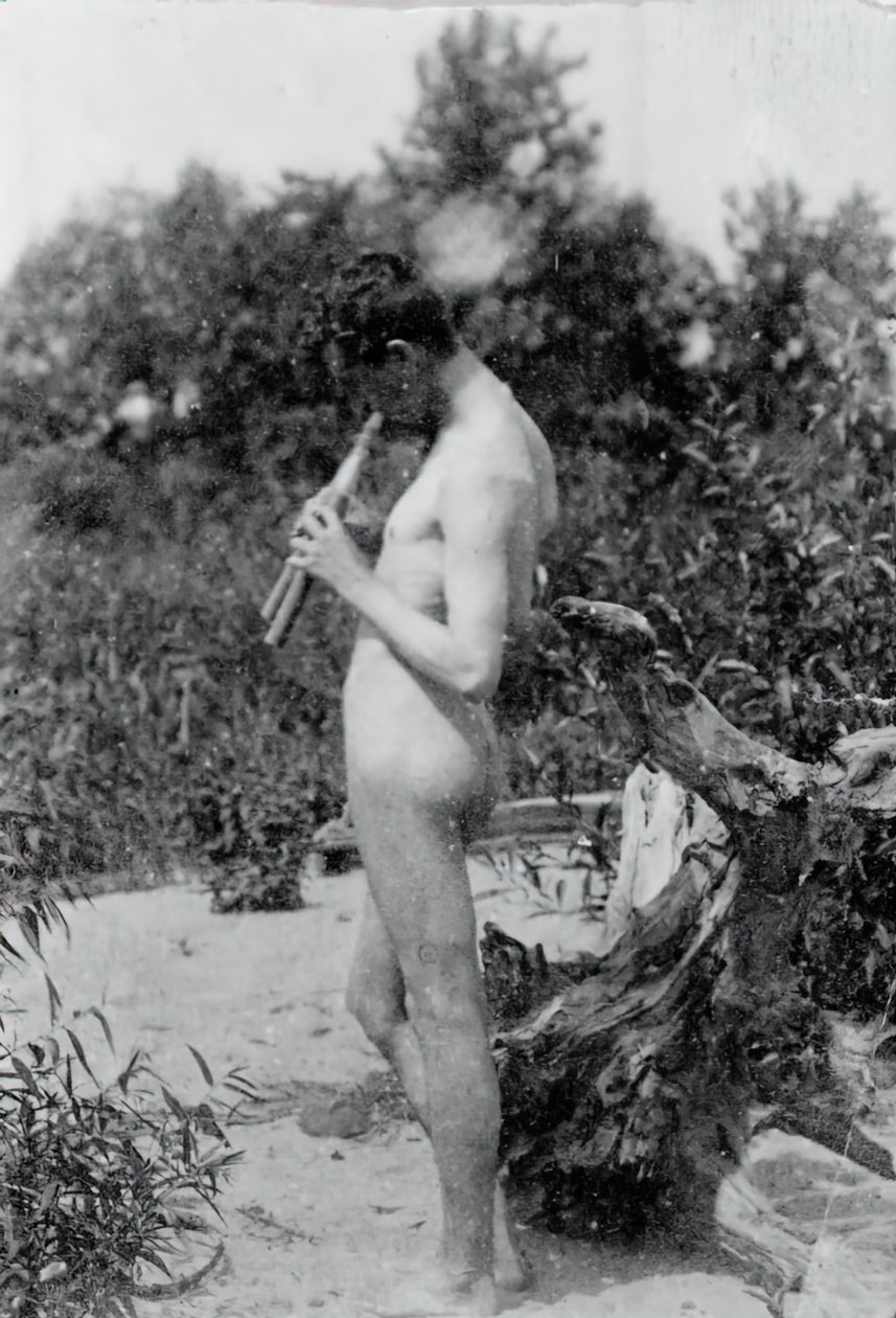 Standing Piper Study pro Arcadia, c. 1883. od Thomas Eakins