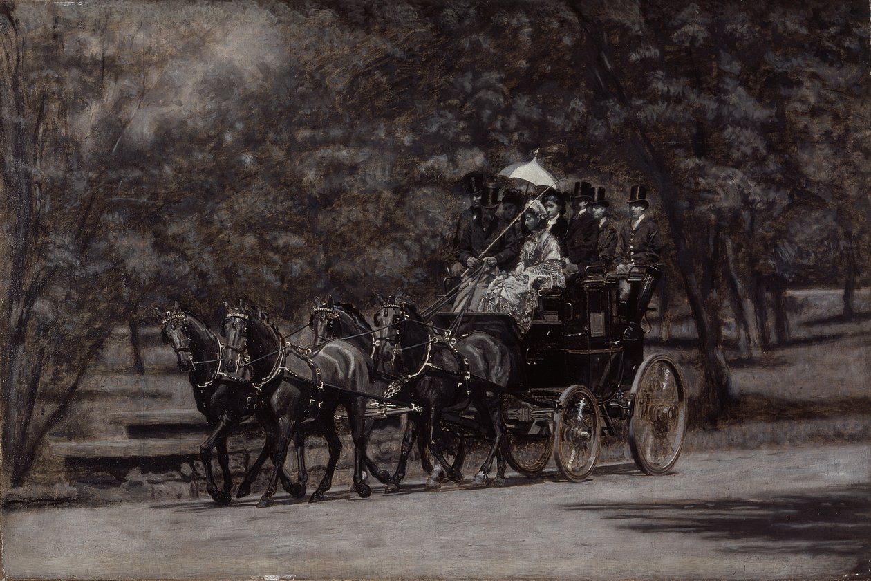 The Fairman Rogers Four-In-Hand (květnové ráno v parku) od Thomas Eakins