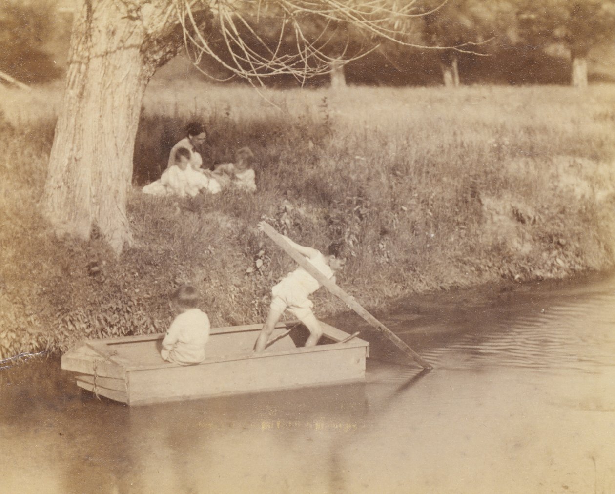Dva chlapci si hrají u potoka, 4. července 1883, 1883. od Thomas Eakins