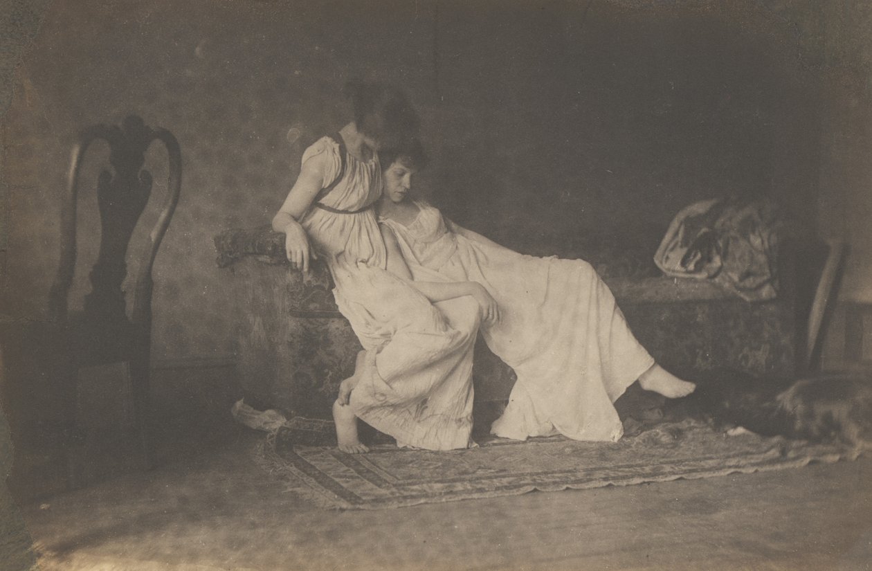 [Dvě studentky v klasickém kostýmu v Eakinsově ateliéru] od Thomas Eakins