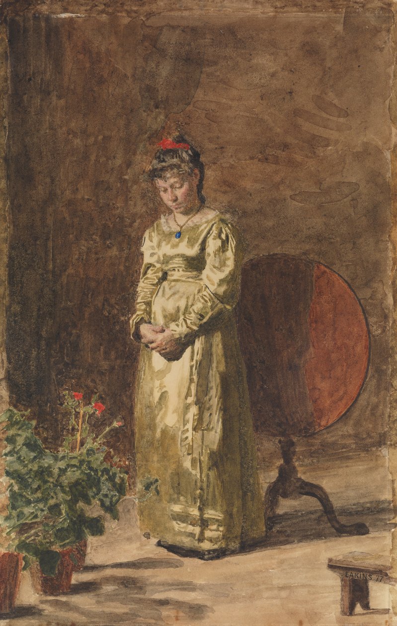 Meditující dívka, 1877. od Thomas Eakins
