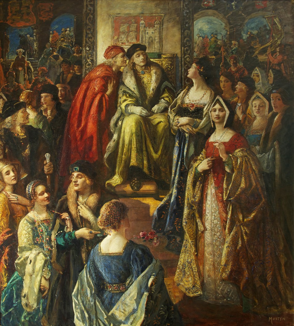 Král Jindřich VII. pokutuje občany Bristolu, protože jejich manželky byly tak vkusně oblečené od Thomas Edwin Mostyn