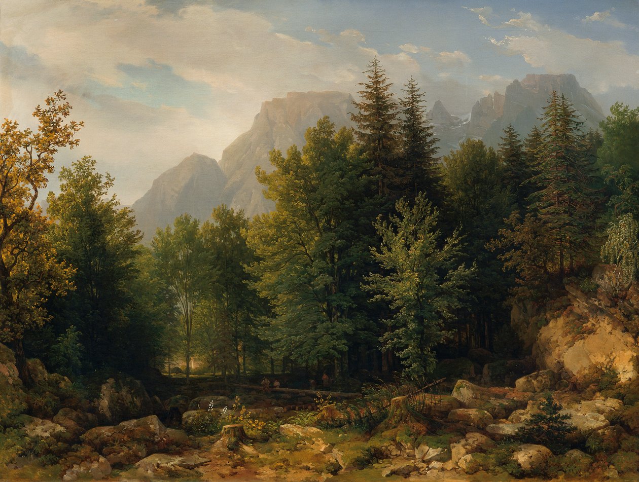 Lesní krajina ve vysokých horách od Thomas Ender