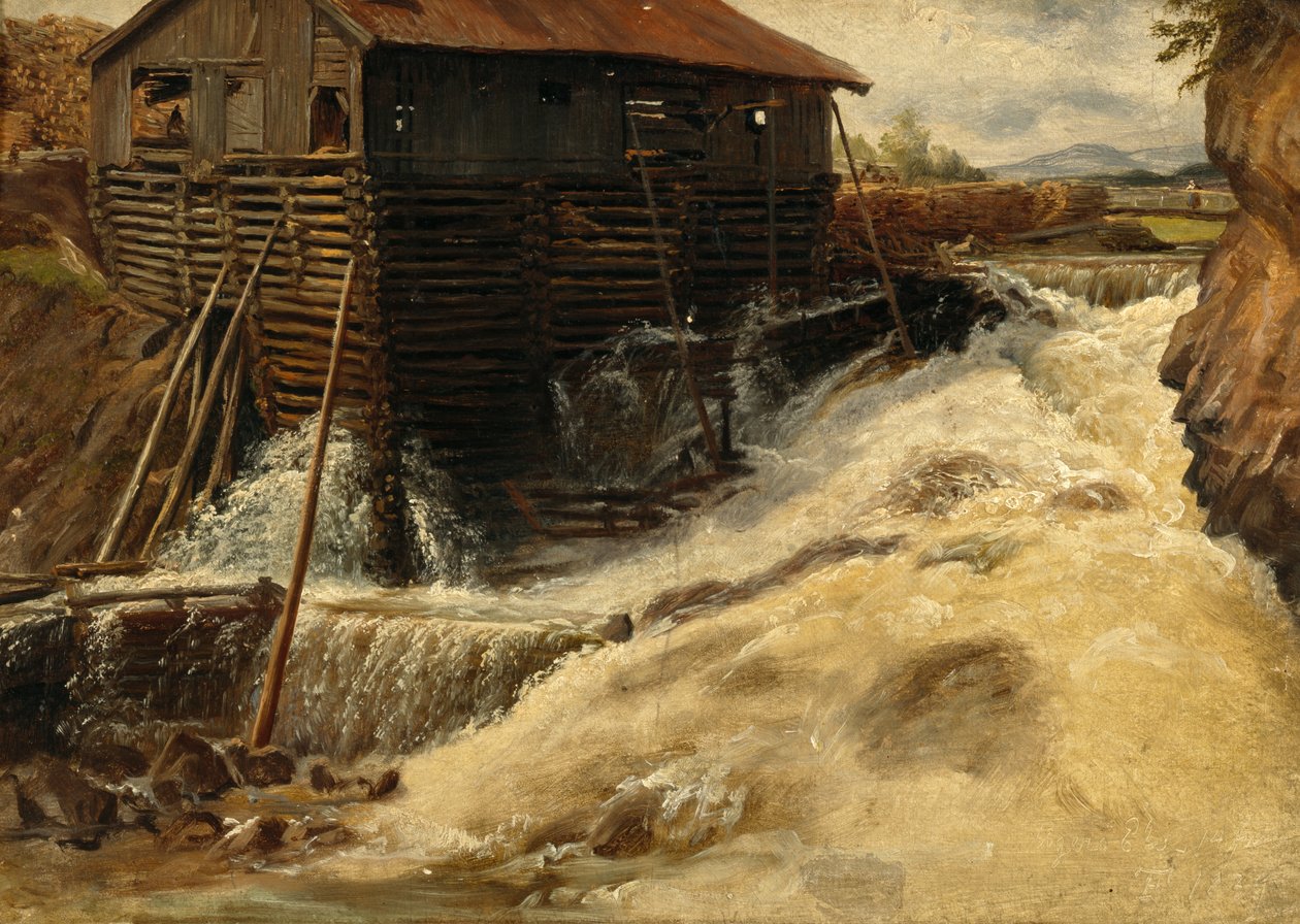 Řeka Akers od Thomas Fearnley
