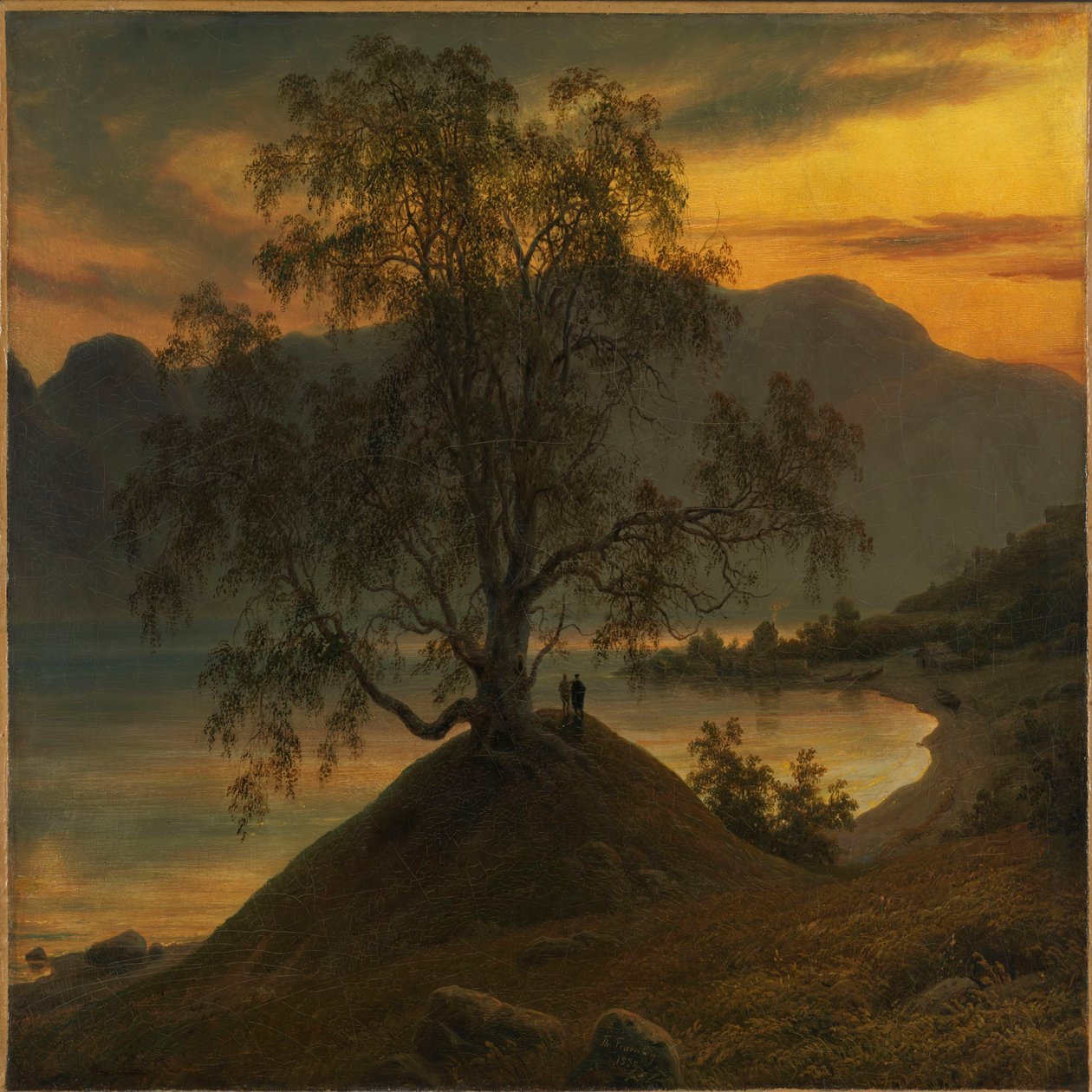 Stará bříza u Sognefjordu od Thomas Fearnley