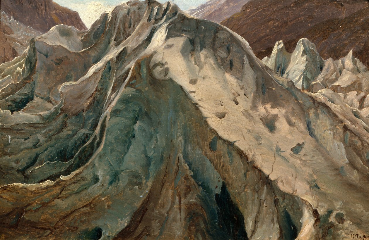 Studie z ledovce Grindewald od Thomas Fearnley