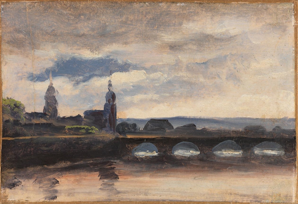 Augustův most v Drážďanech od Thomas Fearnley