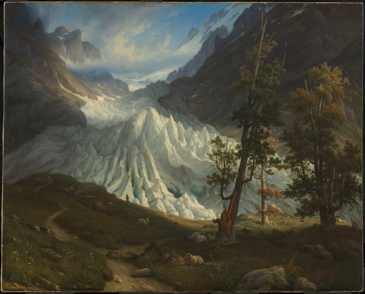 Grindelwaldský ledovec od Thomas Fearnley