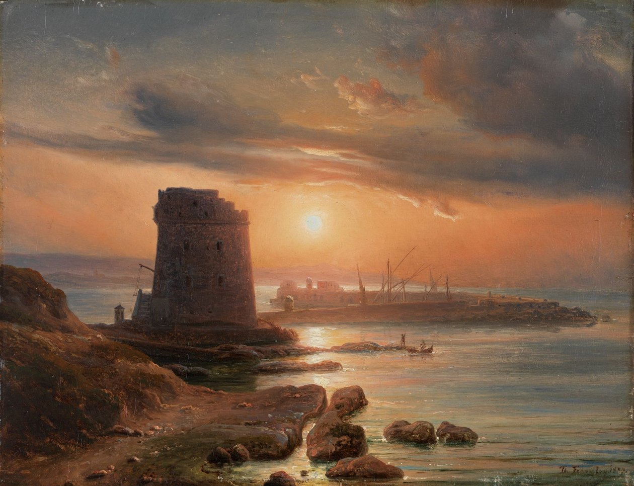 Přístav v Agrigentu od Thomas Fearnley