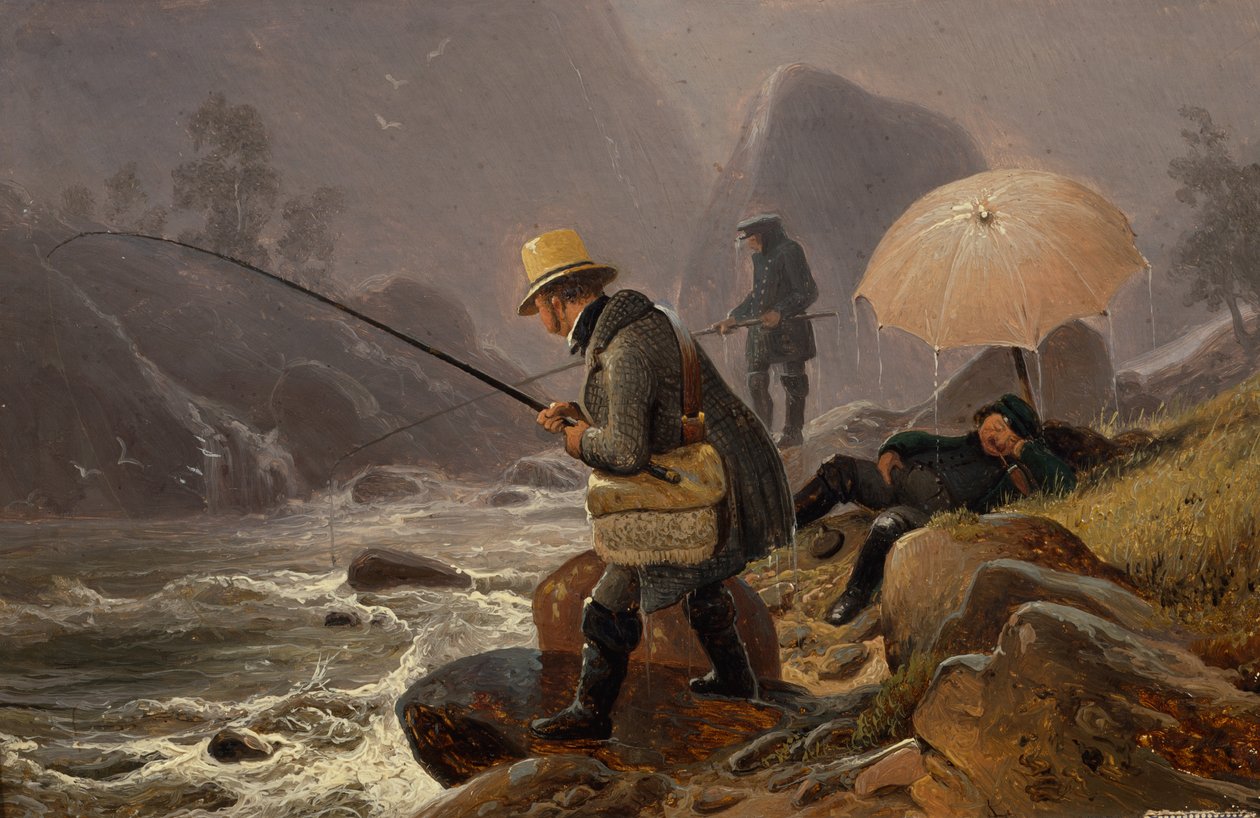 Malíři Fearnley, Achenbach, Breslauer rybaření v... od Thomas Fearnley