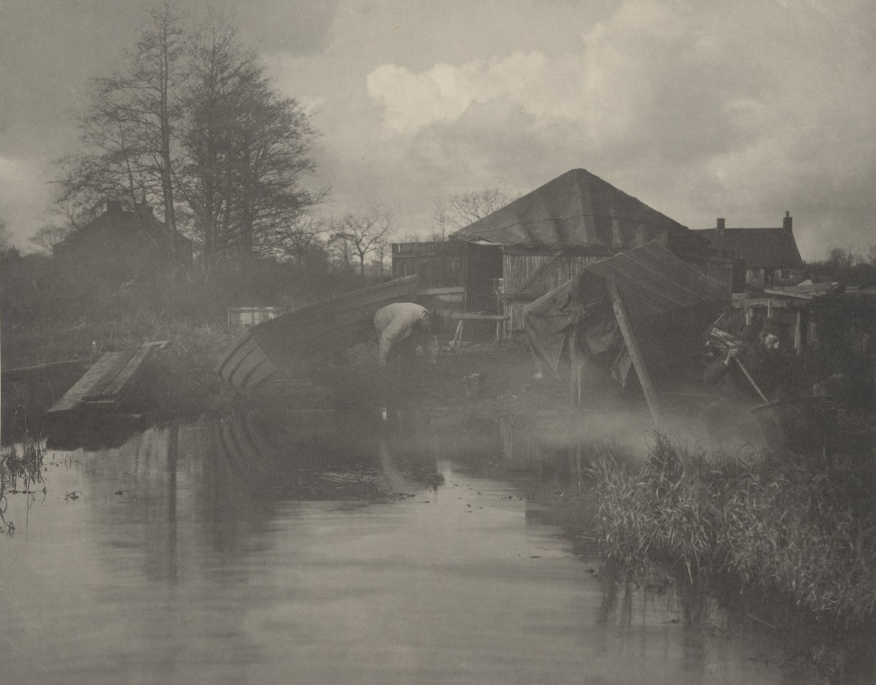 Loděnice v Norfolku, 1886 (foto) od Thomas Frederick Goodall
