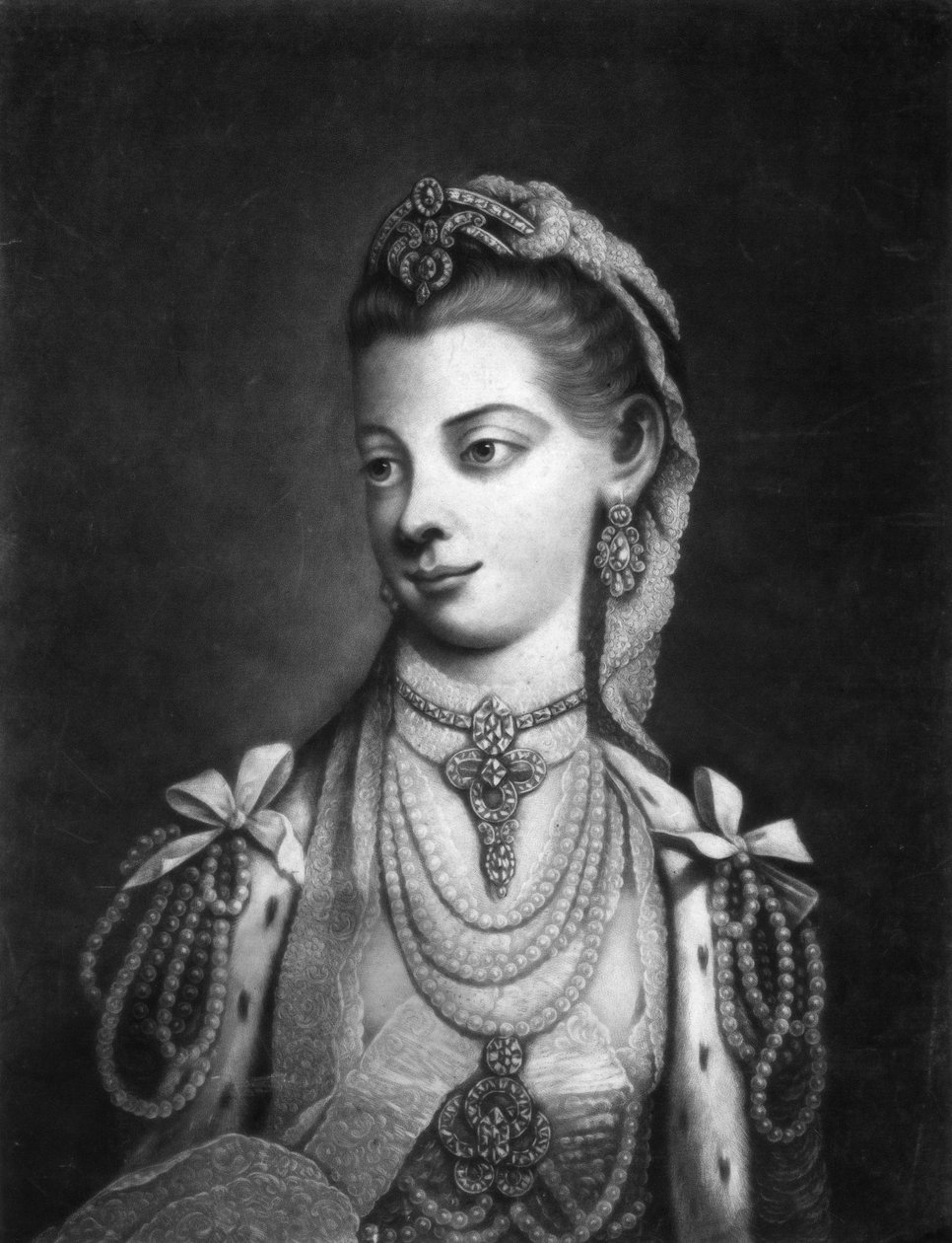 Charlotte, královna choť krále Jiřího III Velké Británie od Thomas Frye