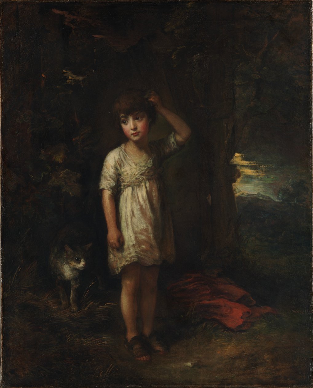 Chlapec s kočkou - ráno od Thomas Gainsborough