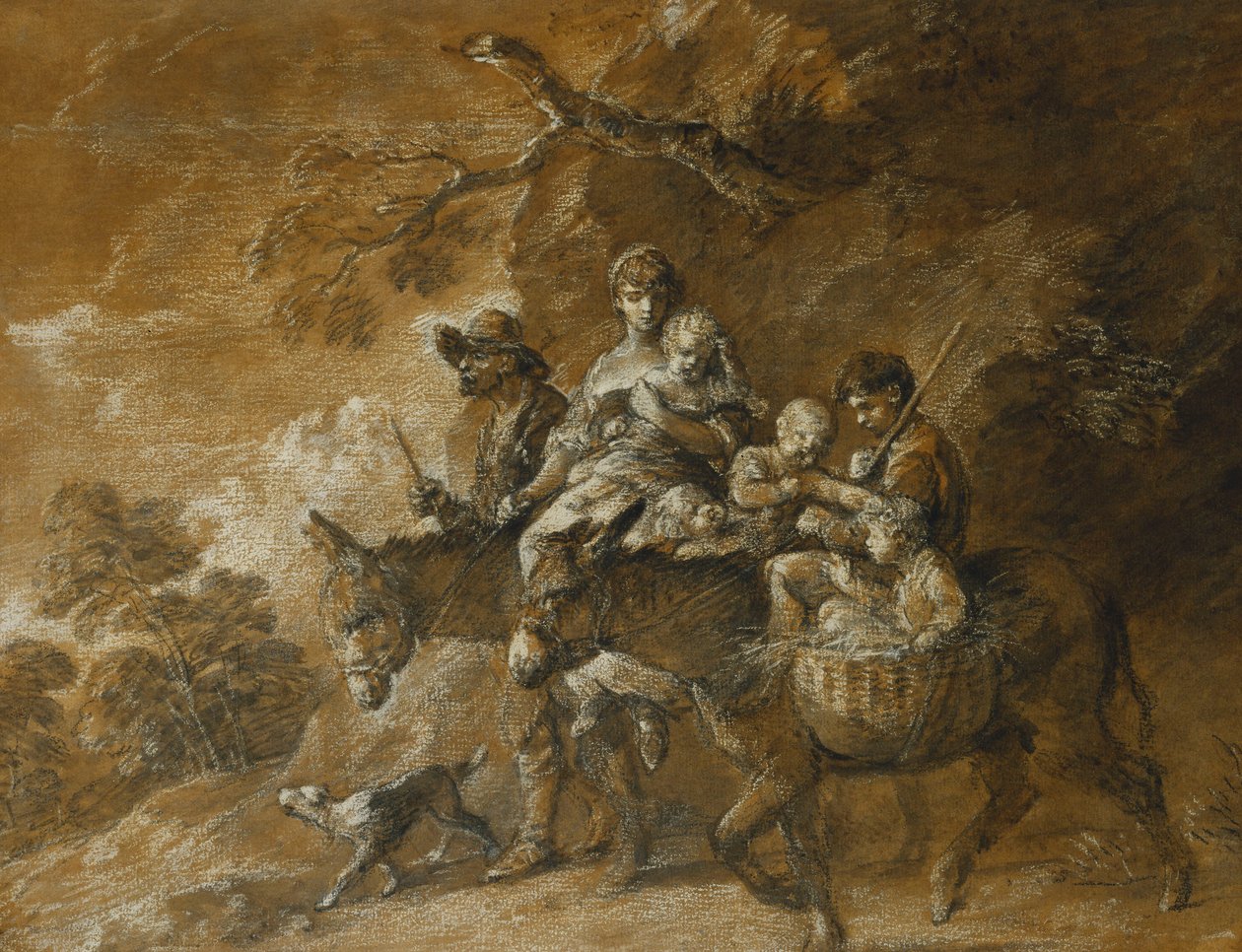 Rolnická rodina jde na trh, od Thomas Gainsborough
