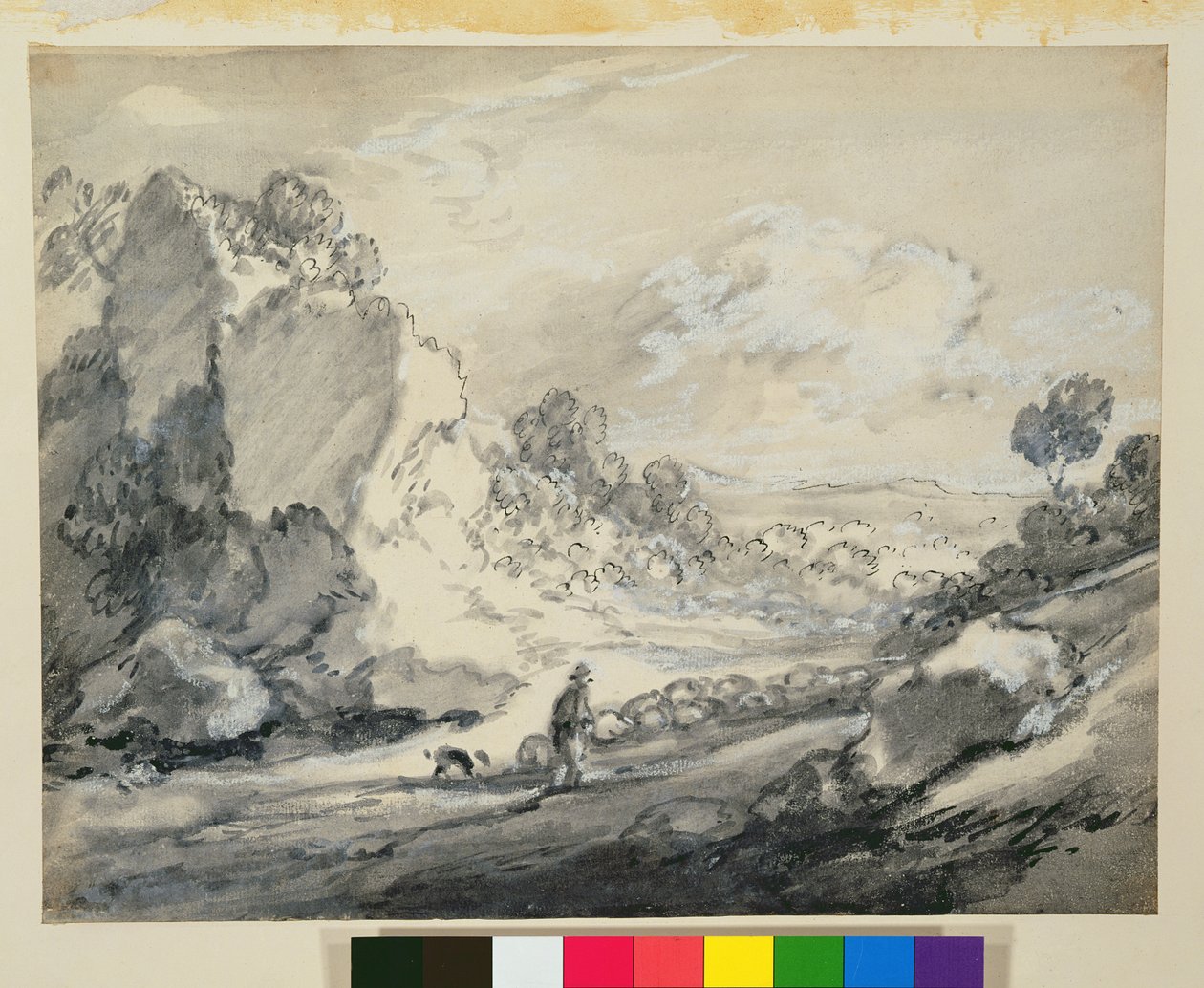 Pastýř a jeho stádo od Thomas Gainsborough