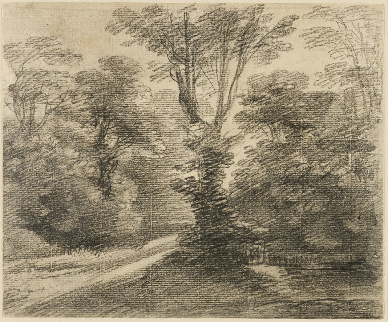 Cesta lesem zalitá sluncem od Thomas Gainsborough