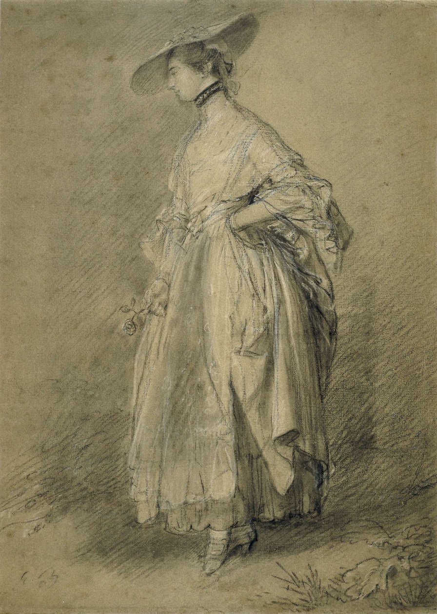 "Žena s růží" od Thomas Gainsborough