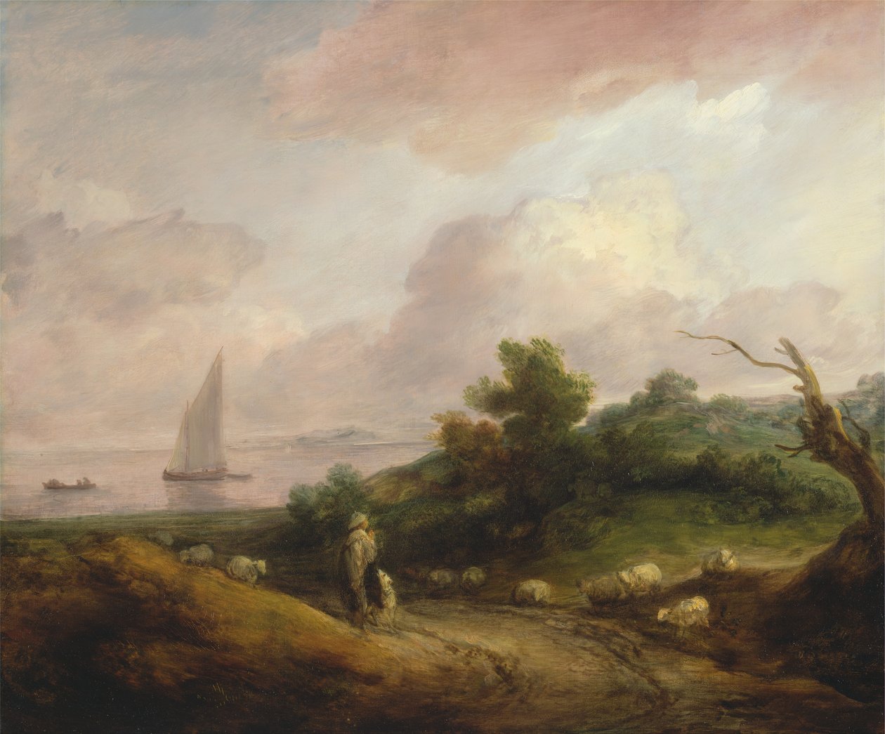 Pobřežní krajina s pastýřem a jeho stádem, mezi 1783 a 1784. od Thomas Gainsborough
