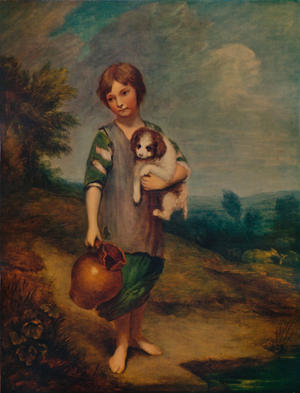 Chalupářka se psem a džbánem, 1785, 1935 od Thomas Gainsborough