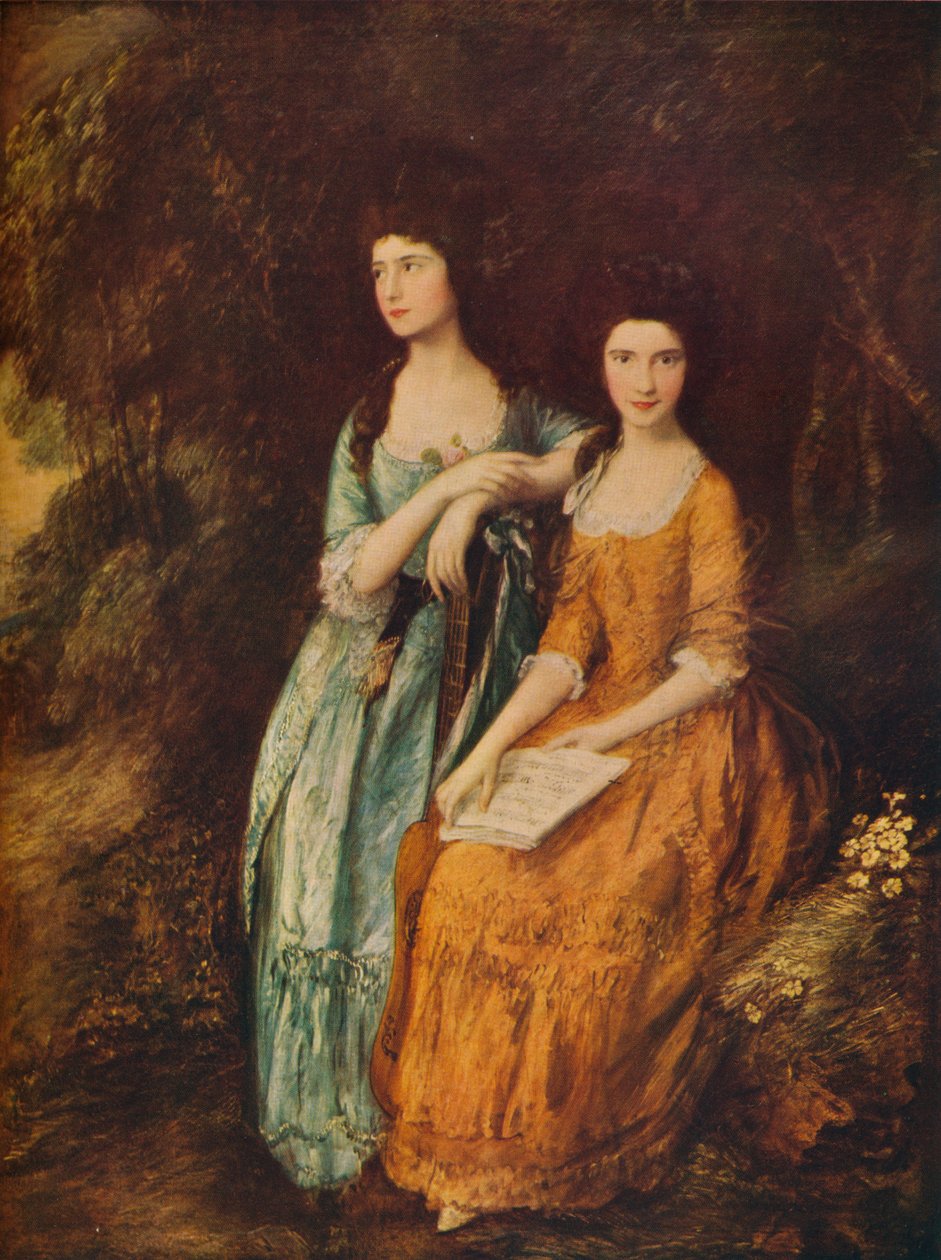 Elizabeth a Mary Linley, c1772 od Thomas Gainsborough