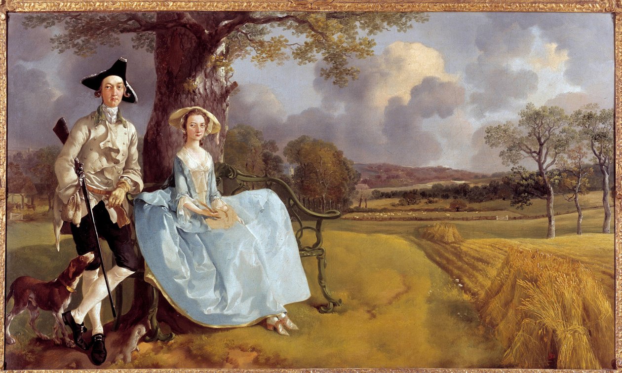 Celovečerní portrét Roberta Andrewse a jeho manželky od Thomas Gainsborough