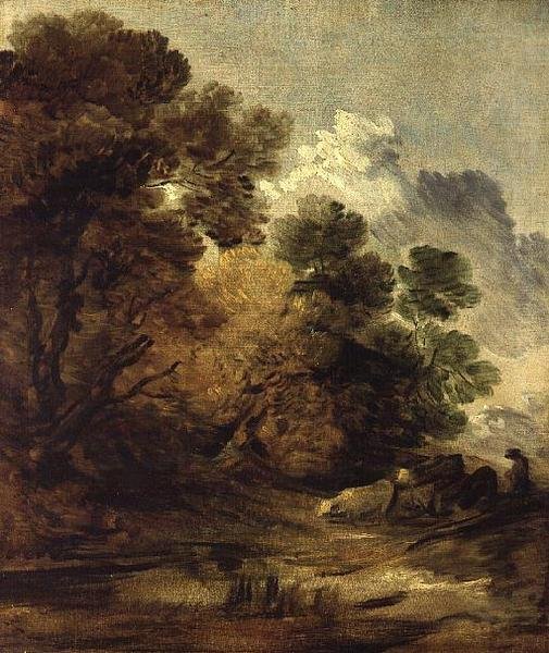 Pastevec žene dobytek směrem k bazénu od Thomas Gainsborough