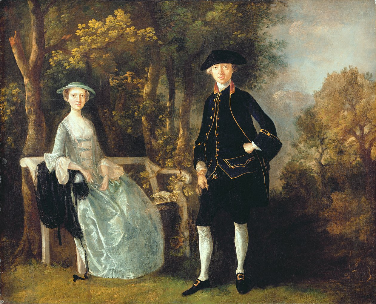 Lady Lloyd a její syn, Richard Savage Lloyd, z Hintlesham Hall, Suffolk, kolem 1745-46 (olej na plátně) od Thomas Gainsborough
