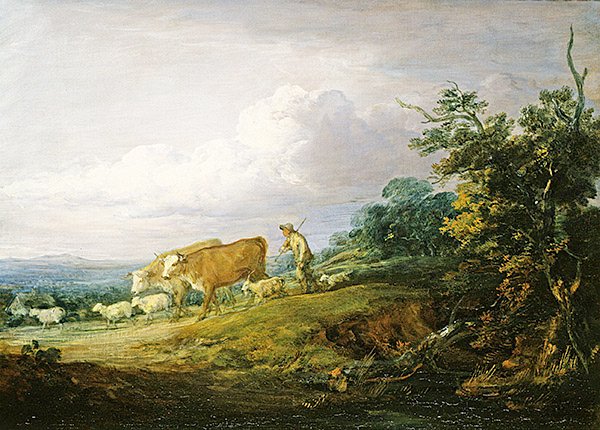 Krajina (olej na plátně) od Thomas Gainsborough