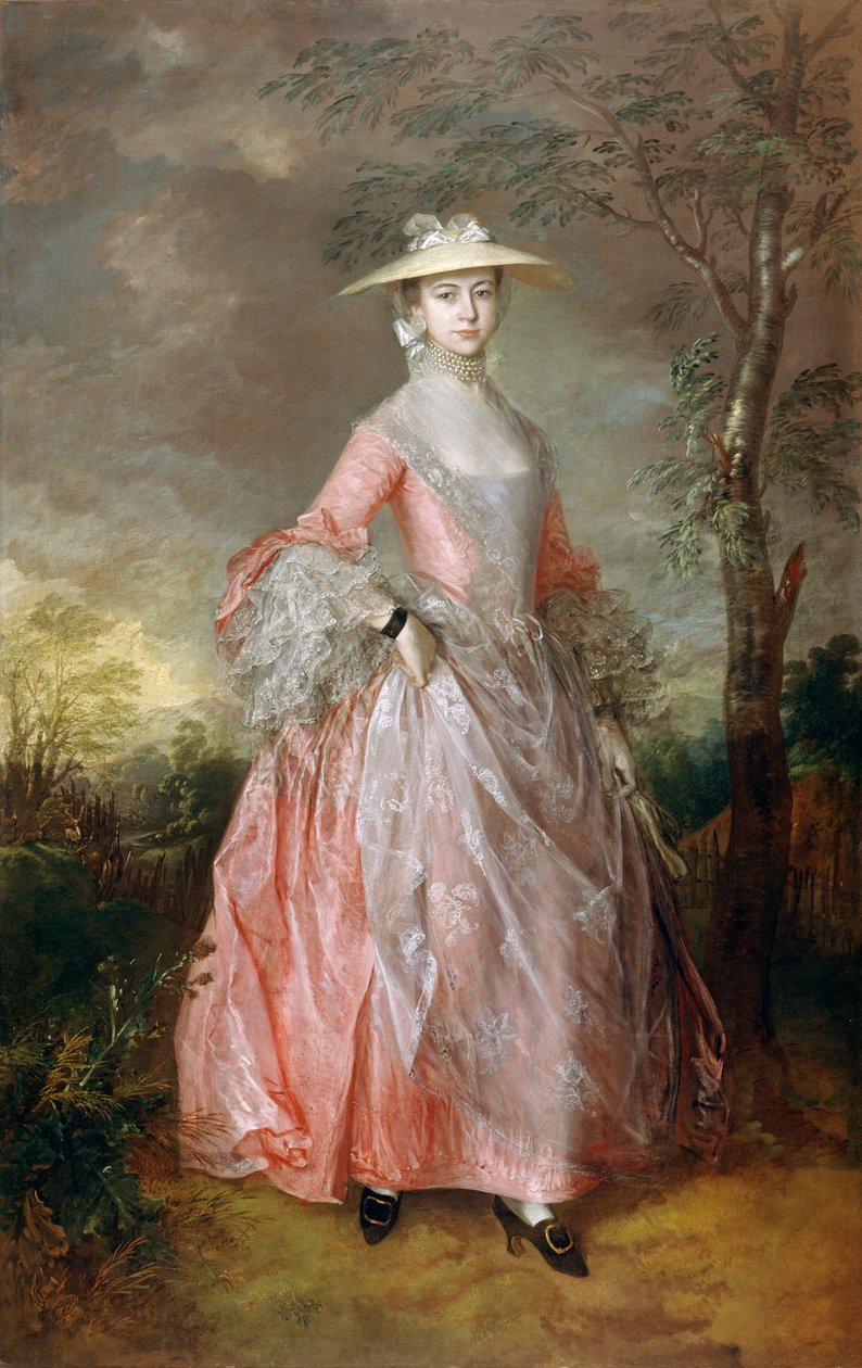 Mary Countess Howe, n. 1760 (öljy kankaalle) od Thomas Gainsborough