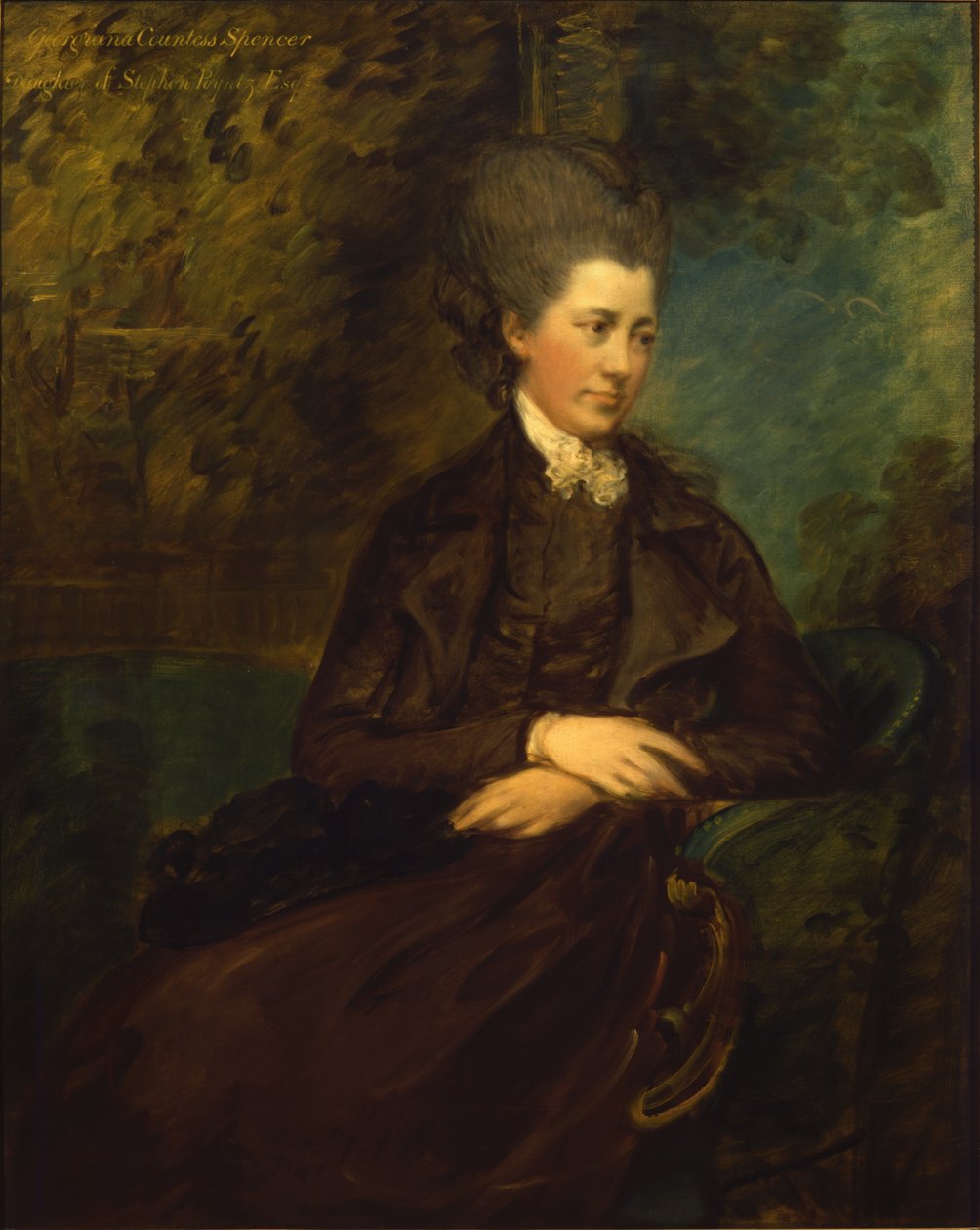 Portrét Georgiany Poyntz, hraběnky Spencer, kolem 1780-81 (olej na plátně) od Thomas Gainsborough