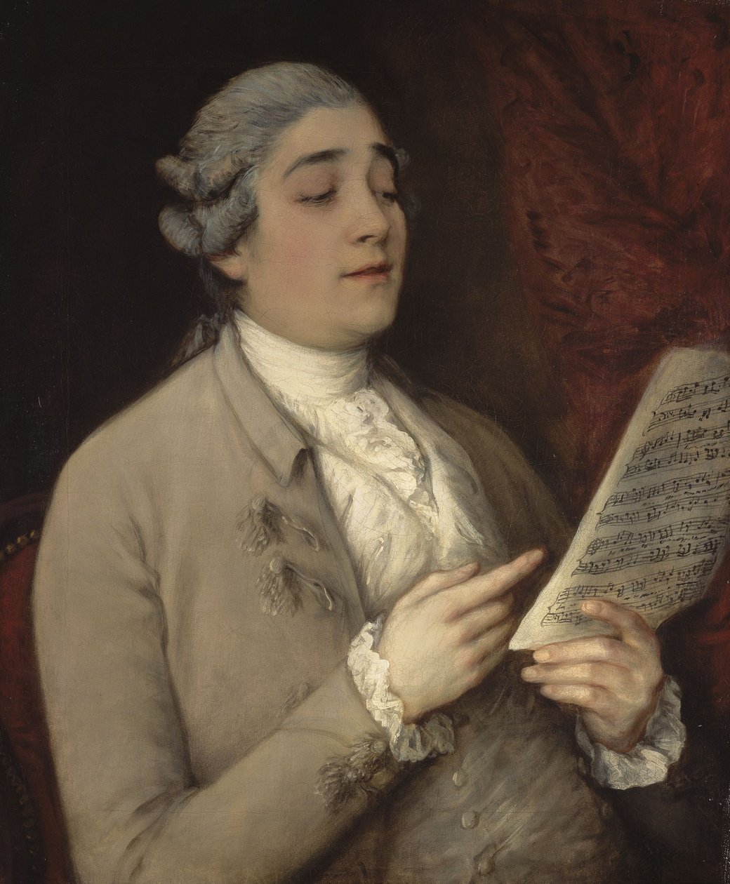 Portrét Giusto Ferdinando Tenducci 1736-1790, známý jako il Senesino, ca 1770. od Thomas Gainsborough