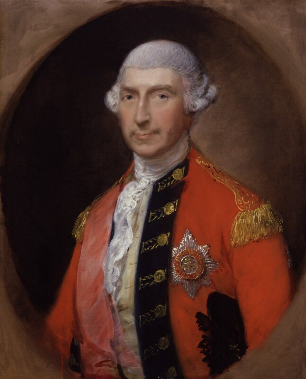 Portrét Jefferyho Amhersta, 1. barona Amhersta (1717-1797), polního maršála od Thomas Gainsborough