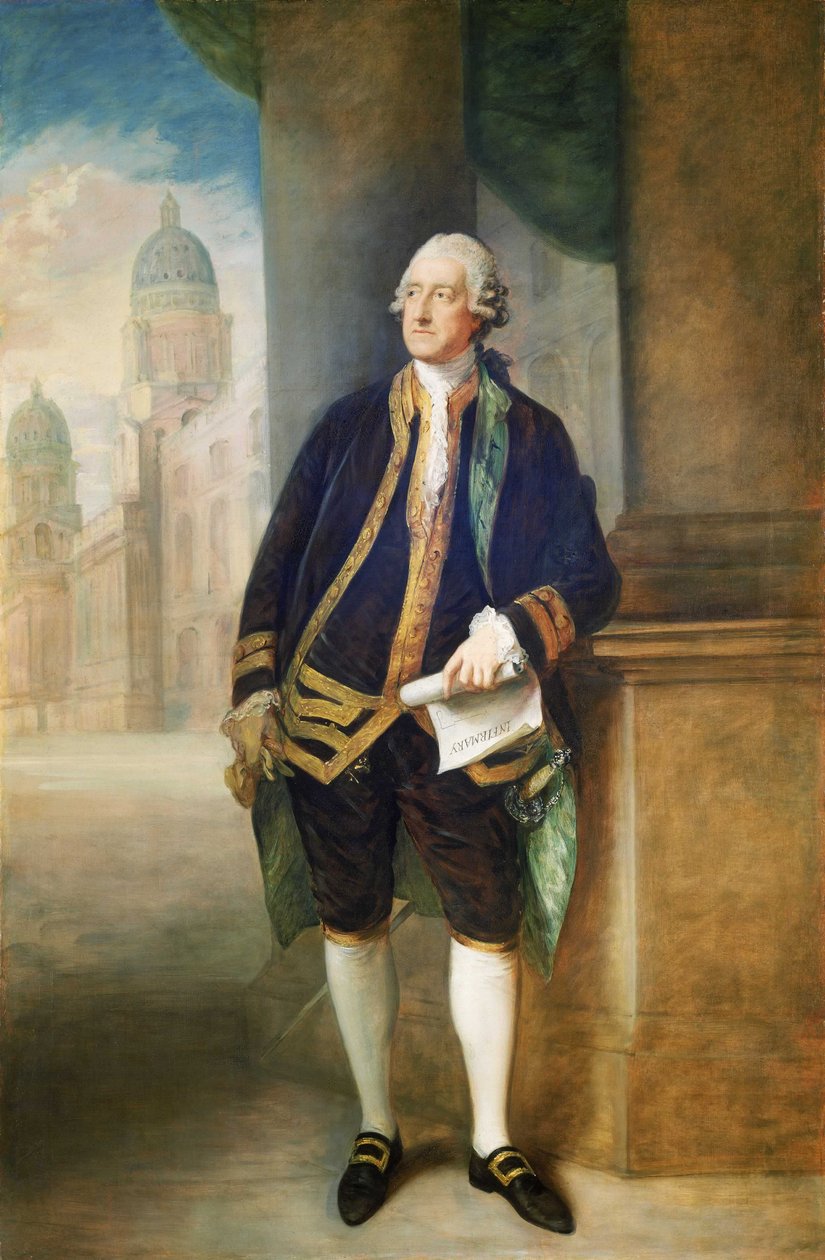 Portrét Johna Montagua, 4. hraběte ze Sandwiche od Thomas Gainsborough