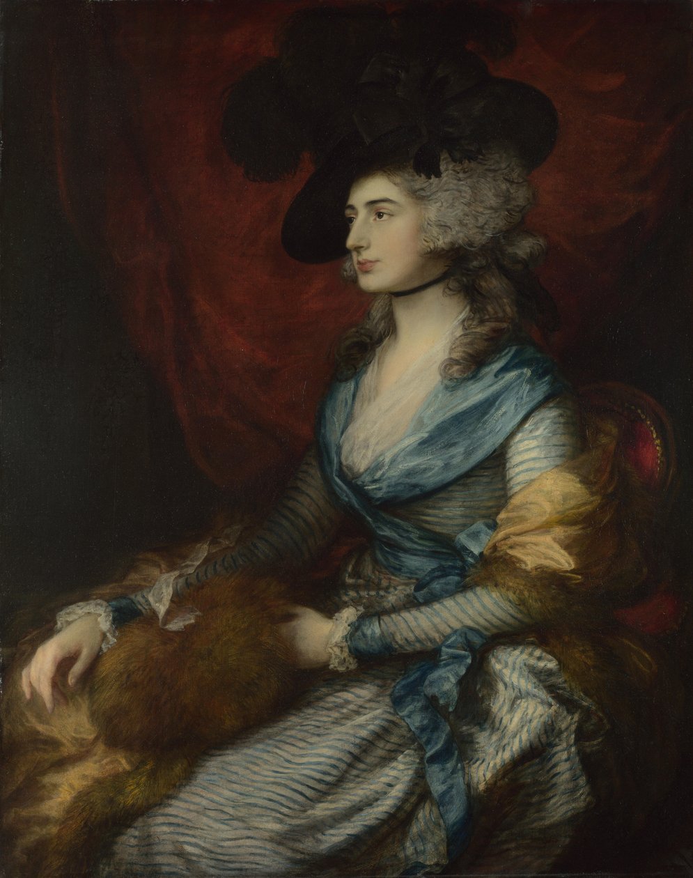 Portrét Sarah Siddons, 1785 od Thomas Gainsborough