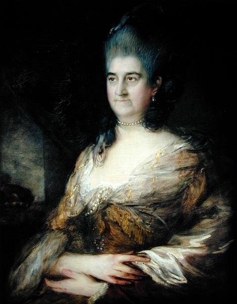 Portrét dámy, údajně Elizabeth Chudleighové (1720-88) (olej na desce) od Thomas Gainsborough