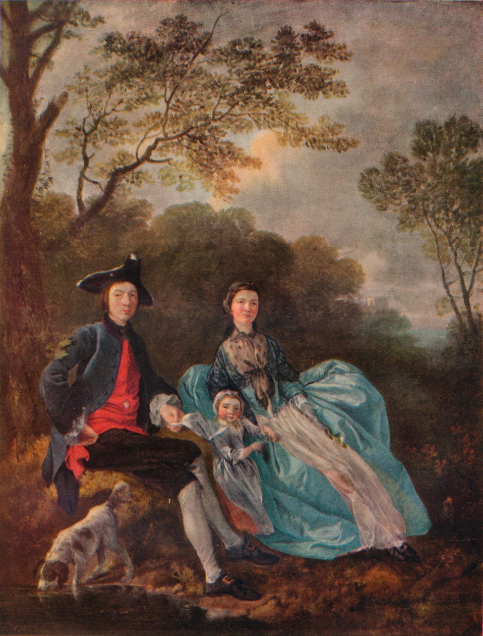Portrét umělce s manželkou a dcerou, c1748 od Thomas Gainsborough