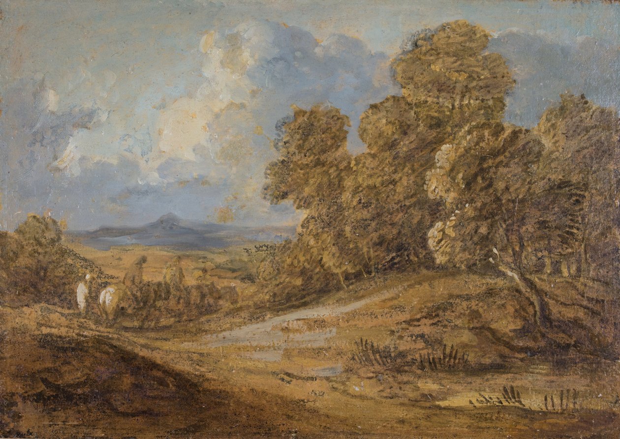 Zalesněná krajina s postavami na koni, 1785-1788. od Thomas Gainsborough